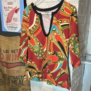 Athleta Boho, Wide U-neck Tunic in a Mod Design Women Medium Regular—Excellent!